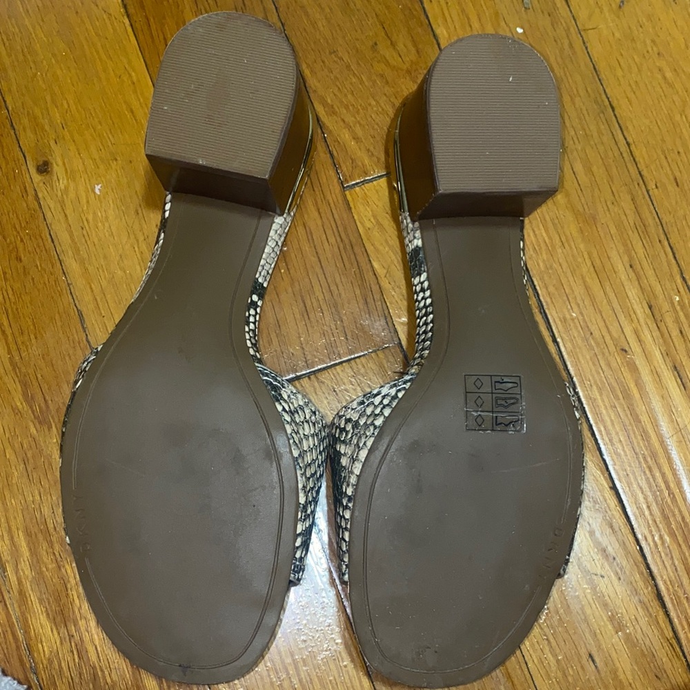 DKNY Women's Snakeskin Mules - Tan and Black - Picture 2 of 2